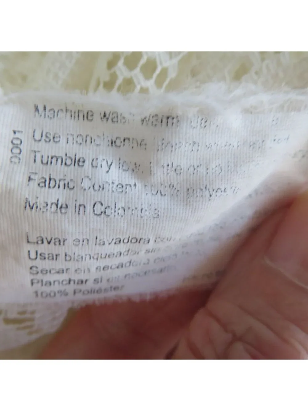 Vintage Set of 2 White Lace Curtain Panels Floral Pattern Ruffled Edges - Sheer